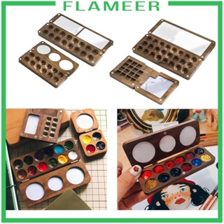 [Flameer] พาเลทไม้เปล่า ขนาดเล็ก 12 15 16 24 ช่อง สําหรับใส่สี