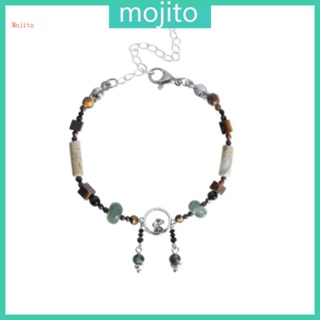 Mojito สร้อยข้อมือลูกปัดคริสตัล สไตล์จีน ทิเบต เครื่องประดับแฟชั่น สําหรับผู้หญิง