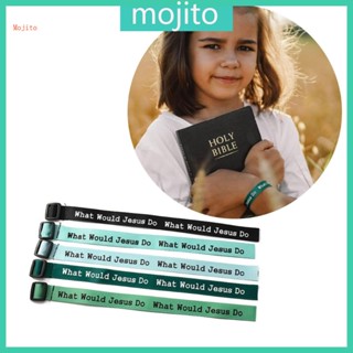 Mojito 15 ชิ้น สร้อยข้อมือทางศาสนา สร้อยข้อมือมิตรภาพ ที่เรียบง่าย ของขวัญสร้างแรงบันดาลใจ