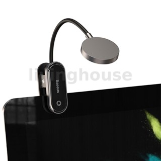 Livinghouse Baseus โคมไฟอ่านหนังสือ Led แบบคลิปหนีบ ขนาดเล็ก ชาร์จ USB