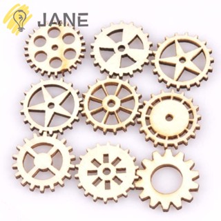 Jane เฟืองล้อไม้ สไตล์พังก์ คละแบบ สําหรับทําเครื่องประดับ DIY 100 ชิ้น