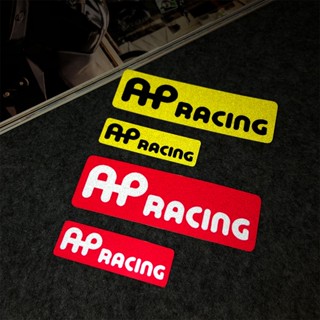 Ap RACING สติกเกอร์สะท้อนแสง สําหรับติดตกแต่งรถยนต์ รถจักรยานยนต์ สกูตเตอร์ หน้าต่าง กันชน ฝาถังน้ํามันด้านหลัง