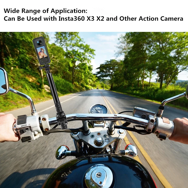 รถจักรยานยนต์จักรยานHandlebar Mount Selfie StickจักรยานMonopodสําหรับGoPro Mount DJI Stand Insta360 thumbnail 9
