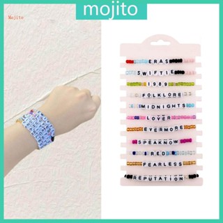 Mojito สร้อยข้อมือ ประดับลูกปัดคริสตัล 11 ชิ้น สําหรับผู้หญิง เด็กผู้หญิง สําหรับคอนเสิร์ตดนตรี