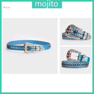 Mojito Bling Bling คาวบอย เข็มขัดเอว กางเกงยีน กระโปรง เต็ม พลอยเทียม เข็มขัด สําหรับวัยรุ่น