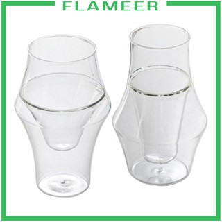 [Flameer] แก้วมักใส ทนความร้อน 400 มล. ของขวัญวันเกิด สําหรับใส่เอสเปรสโซ่