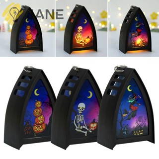 Jane โคมไฟเทียน LED รูปกะโหลกผี สําหรับตกแต่งปาร์ตี้ฮาโลวีน