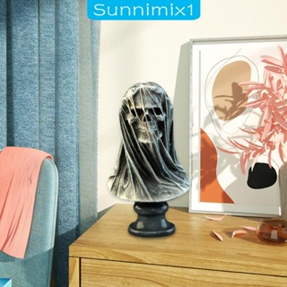 [Sunnimix1] ฟิกเกอร์รูปปั้นหัวกะโหลก สําหรับตกแต่งบ้านผีสิง ปาร์ตี้ฮาโลวีน