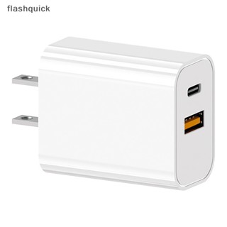 Flashquick อะแดปเตอร์ชาร์จเร็ว 18W 20w PD Qc3.0 USB Type C AU สําหรับเดินทาง ออสเตรเลีย นิวซีแลนด์