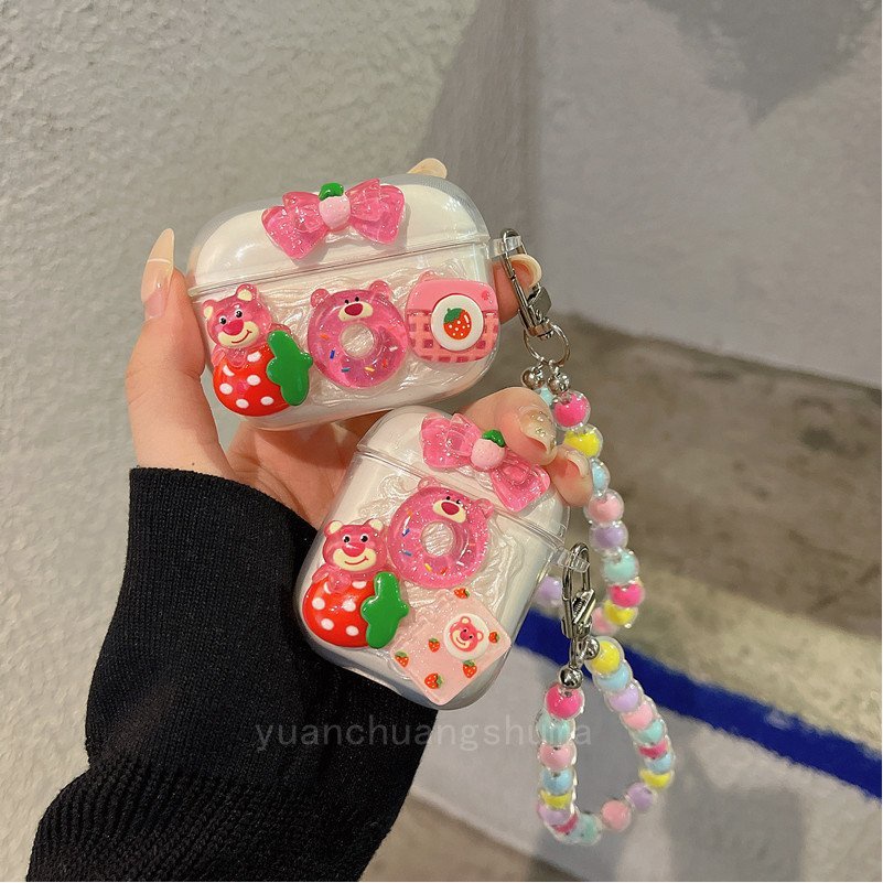 Stock Readycrystal Strawberry Bear Cat Case สําหรับ Edifier W220T W320TN X2S 300NB GM3 X3 ฝาครอบซิลิ