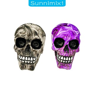 [Sunnimix1] โมเดลหัวกะโหลกเรซิ่น อเนกประสงค์ ขนาด 11.5x8x9 ซม. สําหรับตกแต่งบ้านผีสิง บาร์