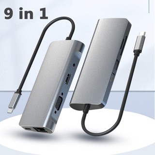 อะแดปเตอร์แยก USB-C เป็น RJ45 HDMI USB 3.0 2.0 VGA PD RJ45 TF SD Type C เป็นฮับ สําหรับ Macbook Huawei Xiaomi