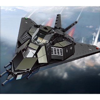 ชุดของเล่นตัวต่อโมเดลเครื่องบินรบ MOC WW2 F-117A DIY 1375 ชิ้น