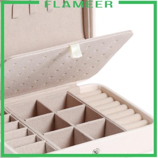 [Flameer] กระเป๋าหนัง สองชั้น สําหรับใส่เครื่องประดับ เดินทาง