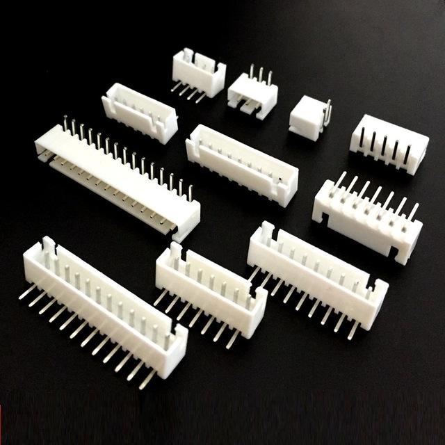 100 ชิ้น/ล็อต XH2.54 Pin Bend มุมชาย Header Connector 2P 3P 4P 5P 6P 7P 8P 9P 10P 2.54 มม.Pitch XH ป
