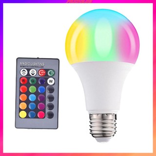 [Predolo2] หลอดไฟ E27 RGB เปลี่ยนสีได้ พร้อมรีโมตคอนโทรล สําหรับตกแต่งปาร์ตี้คริสต์มาส