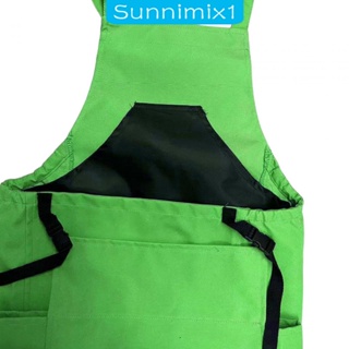 [Sunnimix1] ผ้ากันเปื้อน ผ้าแคนวาส พร้อมกระเป๋า อเนกประสงค์ ปรับได้ สําหรับสวนกลางแจ้ง