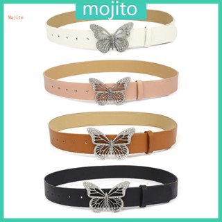 Mojito Bling เข็มขัดกางเกงยีน ชาย หญิง กระโปรง เอว พร้อมหัวเข็มขัดผีเสื้อ พลอยเทียม