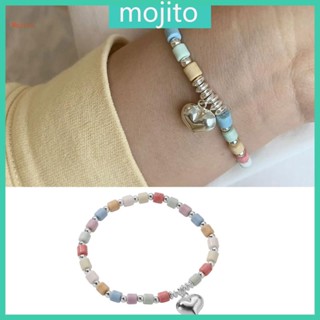 Mojito สร้อยข้อมือโซ่ลูกปัด ปรับได้ วัสดุอะคริลิค เครื่องประดับปาร์ตี้