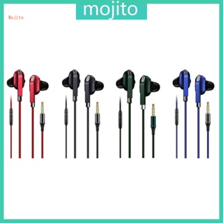 Mojito Quad-core ชุดหูฟังสเตอริโอ แบบมีสาย 3 5 มม. พร้อมไมโครโฟน สําหรับโทรศัพท์มือถือ