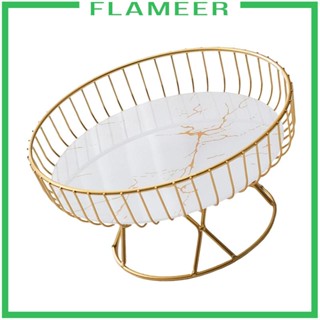 [Flameer] ตะกร้าผลไม้ ลวดโลหะ ทรงกลม ระบายอากาศ สีทอง สําหรับตกแต่งปาร์ตี้