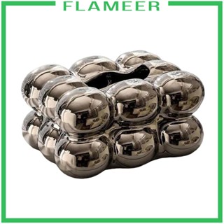 [Flameer] กล่องทิชชู่ เซรามิค ทรงสี่เหลี่ยม สําหรับตกแต่งห้องนอน