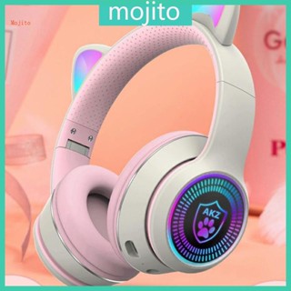 Mojito ชุดหูฟังเล่นเกม ระบายอากาศ พร้อมไฟเย็น นิ่ม สําหรับเด็กผู้ชาย