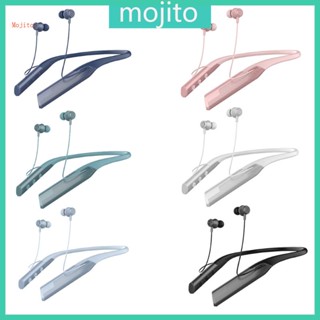 Mojito ชุดหูฟังบลูทูธไร้สาย แบบคล้องคอ Binaural BT 5 1 สําหรับเล่นกีฬา