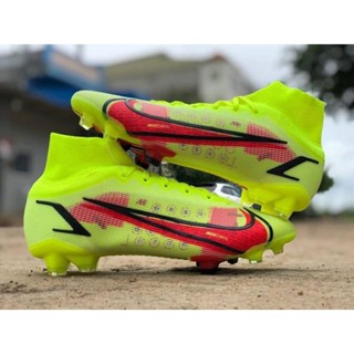 รองเท้าฟุตบอล รุ่น Mercurial Superfly 8 elite Volt red FG เหมาะกับใส่กลางแจ้ง สําหรับผู้ชาย และผู้หญิง