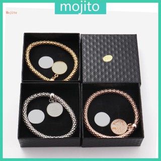 Mojito สร้อยข้อมือหัวใจ ระบบถ่ายเทความร้อน โลหะผสม สําหรับป้ายชื่อ ID DIY