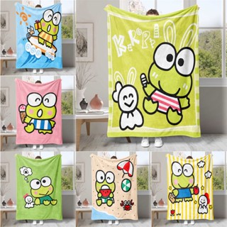 ผ้าห่มสักหลาด พิมพ์ลายการ์ตูน Keroppi น่ารัก เหมาะกับของขวัญ สําหรับคน