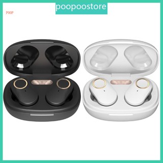 Poop หูฟังอินเอียร์ไร้สาย หน้าจอ LED 5 0