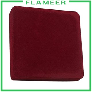 [Flameer] กล่องใส่สร้อยคอ ไข่มุก บุกํามะหยี่ ทนทาน ขนาด 19x19x4 ซม.