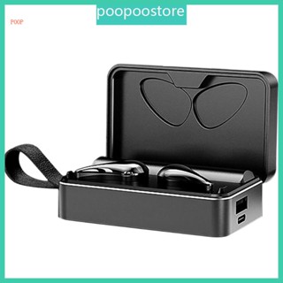 Poop หูฟังสเตอริโอไร้สาย บลูทูธ 5 0 แบตเตอรี่ในตัว 3500mAh กันน้ํา สําหรับเล่นกีฬา