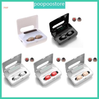 Poop H60 หูฟังเล่นเกมไร้สาย บลูทูธ 5 0 สําหรับเล่นกีฬา