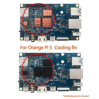 Bt ชุดฮีทซิงค์ระบายความร้อน ทองแดง อลูมิเนียม สําหรับ Orange Pi 5 4 ชิ้น