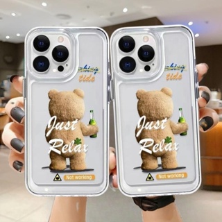 เคสโทรศัพท์มือถือ แบบใส ลายหมีอวกาศ สําหรับ Itel S23 4G S665L A60S A60 P40 S665L