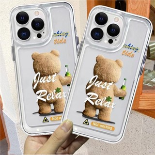 เคสโทรศัพท์มือถือแบบนิ่ม ใส ลายหมีอวกาศ สําหรับ Realme C30s C55 9i 10 Pro C33 C2 C12 C25 C25s C21y C25y C11 2021 5i 6i