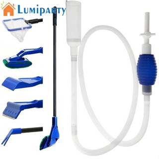 Lumiparty 5 In 1 ชุดเครื่องมือทําความสะอาดตู้ปลา สาหร่าย ที่ขูด ทําความสะอาดตู้ปลา สําหรับเปลี่ยนน้ํา ทราย