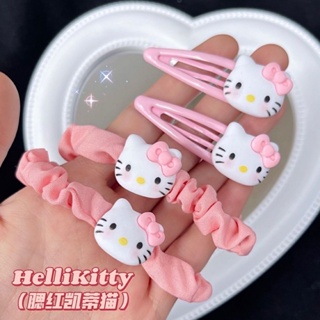 กิ๊บติดผม กิ๊บติดผมหน้าม้า รูป hello kitty สร้างสรรค์ สไตล์ญี่ปุ่น อุปกรณ์เสริม สําหรับเด็กผู้หญิง 2 4 ชิ้น