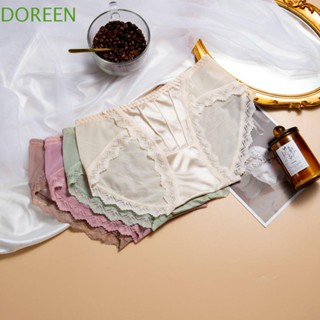 Doreen ชุดชั้นใน กางเกงชั้นใน ลูกไม้ ญี่ปุ่น เอวกลาง แบบนิ่ม ไร้รอยต่อ แฟชั่นสําหรับผู้หญิง