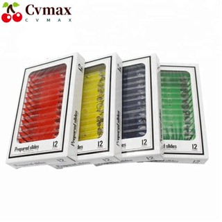 Cvmax กล้องจุลทรรศน์พลาสติก แบบสไลด์ รูปแมลง ดอกไม้ สัตว์ แมลง ดอกไม้ เพื่อความปลอดภัย สําหรับเด็กนักเรียน 48 ชิ้น