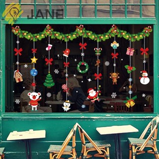 Jane สติกเกอร์ติดผนัง ลาย Navidad Christmas สําหรับตกแต่งบ้าน 2023