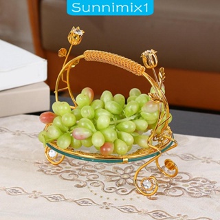 [Sunnimix1] ถาดเสิร์ฟผลไม้ พร้อมที่จับ สไตล์วินเทจ สําหรับตกแต่งบ้าน โต๊ะ เคาน์เตอร์ งานแต่งงาน