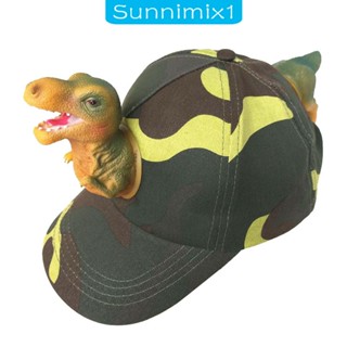 [Sunnimix1] หมวกเบสบอล ป้องกันแดด ลายไดโนเสาร์ 3D เหมาะกับเดินชายหาด เดินป่า ฤดูใบไม้ร่วง และฤดูใบไม้ผลิ สําหรับเด็กผู้ชาย และผู้หญิง