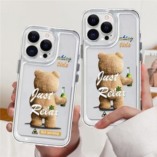 เคสโทรศัพท์มือถือ แบบใส ลายหมีอวกาศ สําหรับ Tecno Camon 20 Pro 5G Pova Neo 2 Pova Neo 3 Spark 10C Spark 10 4G Spark 10 Pro Spark Go 2023 Pop 7 Pro