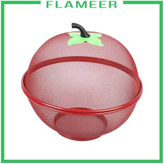 [Flameer] ตะกร้าลวดโลหะ อเนกประสงค์ พร้อมฝาปิด สําหรับใส่ผลไม้ ขนมหวาน