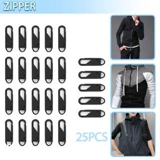 25PCS Zipper Slider Pull Tab Universal Zipper Fixer Metal Zipper Head Repair Kit