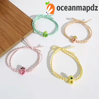 Oceanmapdz ผลไม้ ผม สครันชี่ น่ารัก หวาน น่ารัก ของขวัญ เครื่องประดับผม ยางรัดผม สตรอเบอร์รี่ หญิง ผู้หญิง ยางรัดผม