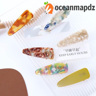 Oceanmapdz ผู้หญิง ปิ่นปักผม หรูหรา วินเทจ ที่คาดผม อะซิเตท อารมณ์ ปากเป็ด คลิป